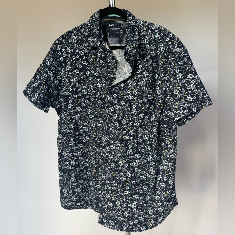 Denim and Flower mens short sleeve XL button down